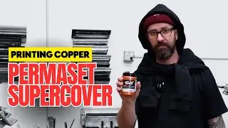 Printing a Copper Permaset Supercover Directly on Black Hoodie.