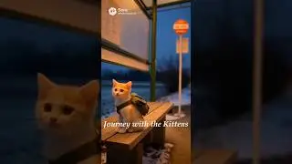 The bus finally arrived | Tiny Backpack Cat