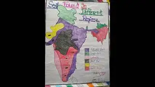 On physical map of India represent soil found in different regions on chart class 10 ,easy beautiful