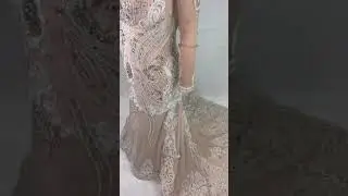 Custom made couture wedding dress by bridal designer Oksana Zaga