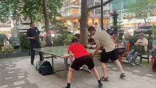 Rob & Lisa vs Yong & Jacob Bryant park ping pong tournament 6/25/25