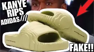 KANYE WEST RIPS ADIDAS APART FOR FAKE YEEZY ADILETTE SLIDES ( YE LEAVING ADIDAS???) IS HE WRONG!?