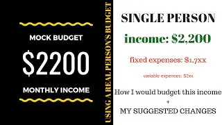 MOCK BUDGET WITH ME: $2,200 Monthly Income | Single Person | August Mock Budget | KeAmber Vaughn