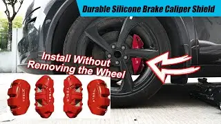 Model Y Juniper Silicone Brake Caliper Cover Protector Set Slip-On Fit & No Wheel Removal for Tesla