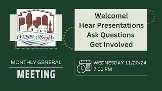 THCA General Meeting November 20th