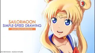 Speed Drawing Sailor Moon - Sailor Moon Fan Art Redraw Challenge  - Menggambar Anime Sailormoon