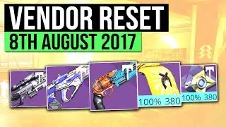 Destiny | WEEKLY VENDOR RESET! - Best Vendor Gear & All 100% Stat Roll Armor! (8th August)