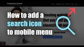 WordPress Kadence - How to Add a Search Icon to the Mobile Menu
