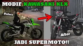 MODIF KLX BF JADI SUPERMOTO GANTENG POLL MASEHH🤤🔥