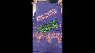 Luxury khaddar slub embroidered shirt with embroidered neck and trouser pach with pashmina shawl
