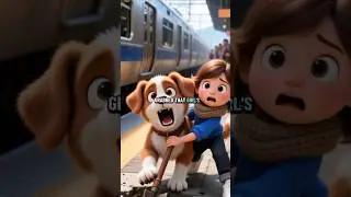 Street Dog Saves Blind Girl From Oncoming Train! 🚂🐕#shorts