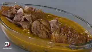 Codillo de cerdo con frijoles Black - Eyed Peas | Ají