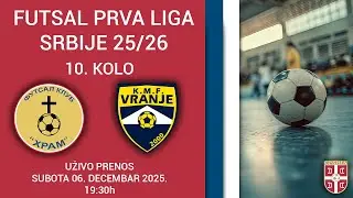 SFU Hram - KMF SD 1093 Vranje | Futsal Prva liga Srbije 25/26 | 10. Kolo