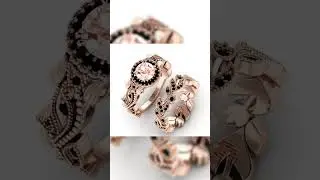 Rose Gold Vintage Ring Set