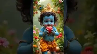 Kalla krishna ೨೫ #viralvideo #trending #cartoon #animation #love #krishna #kanha #cute #apple #fruit
