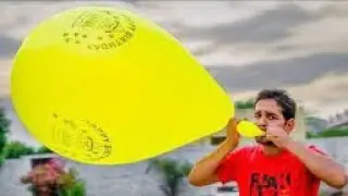 Balloon vs Yamaha bike silencer super Big Size Balloon create Mr Indian hacker officially om