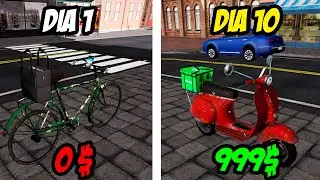SOBREVIVI VÁRIOS DIAS COMO ENTREGADOR NO FOOD DELIVERY SIMULATOR