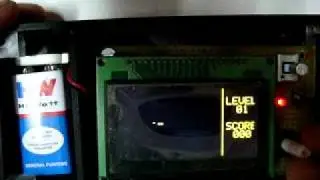 snake game on OLED display