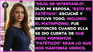 Mi esposa me dijo que dejara de intentar y mi calma le hizo ver el valor de mi esfuerzo.