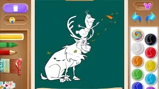 ⛄🦌 Olaf and Sven Drawing, Painting, and Coloring for Kids & Toddlers | Drawing Basics #drawing #fun