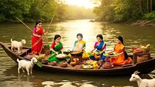 Miniature cooking and making food in a ship 