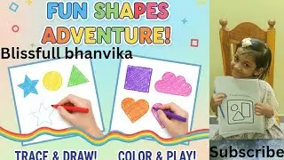 Let's learn shapes | trace and draw | color and play| fun activity | 4-5 yr kids activities