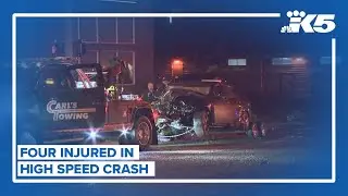 BREAKING: Four people injured in Burlington car crash