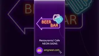 Beer Bar Direction Neon Sign