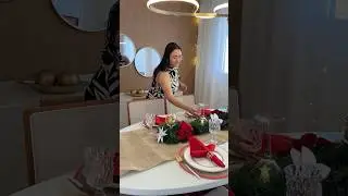 Inspira&ccedil;&atilde;o de mesa posta natalina #mesapostalnatal #inspiracaomesapostanatal #natal #facavocemesmo