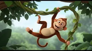 Baby Monkey Swing Song | Fun Animal Action Song for Kids | Nursery Rhymes & Sing-Along