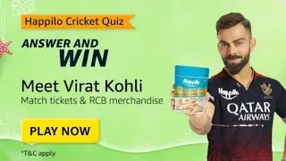 Amazon Happilo Cricket Quiz Answer Today I Amazon Quiz Today