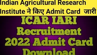 ICAR IARI Recruitment 2022, Exam Date Out for 641 Posts/icar iari recruitment 2022/