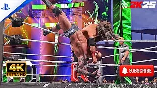 WWE 2K25 - Эдж против Дрю Макинтайра против Рэнди Ортона - Матч за титул чемпиона мира в тяжелом ...