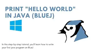 First Java Program | BlueJ |  Print Hello World  | Compilation and Execution | ICSE | ISC