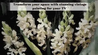 Vintage Spring Flowers Painting Frame Art For Your TV: Moody Flowers Screensaver For Your TV