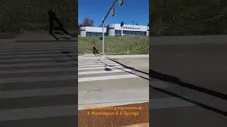 NB ped crossing at East Washington & East Springs.