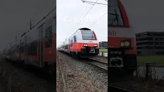 Die Z&uuml;ge Vmobil Sbahn in Lochau-H&ouml;rbranz, Vorarlberg, &Ouml;sterreich 🇦🇹 Austria #zug #train #trip #&ouml;bb