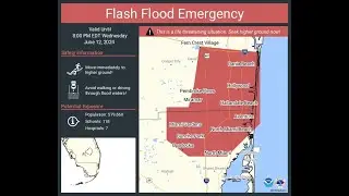 Flash Flood Emergency For Miami, Florida