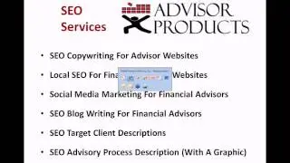 Advisor Products Search Engine Optimization Services for Financial Advisors