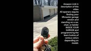 Chamberlain MC100 small key ring opener works with Liftmaster, Linear, Genie, Stanley, Wayne Dalton