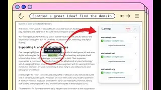 Domigo &ndash; Instant Domain Search from Any Webpage