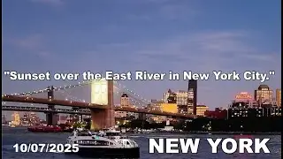 [4K] Sunset Over the East River | NYC Twilight Walk