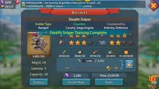 [Wargazm] Lords Mobile: Nearly 800k gems troop push (T3 Ranged)