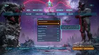 Ark Ascended Lost Colony Day4 Settings for Single player mode.2025