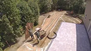 How To Install a Drain Tile or French Drain -Time Lapse (2019)