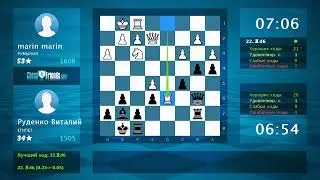 Chess Game Analysis: marin marin - Руденко Виталий : 0-1 (By ChessFriends.com)