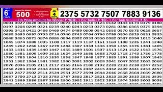 Punjab State Dear 50 Chief Thursday Lottery Result Today 01-01-2026 | Draw 23rd | 6 PM Live Result