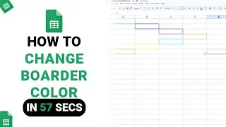 How to Change Boarder Color on Google Sheets [NEW]