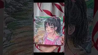 My first Painting on canvas board 🎨🖌️❤️ #anime #painting #art #shorts #animest  #music