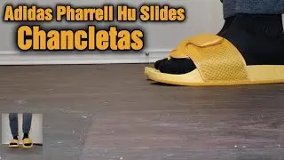 Adidas Pharrell Hu Slides; Chancletas #addidas #watchbeforeyoubuy